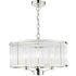 Dar Lighting Evelyn 3 Light Ceiling Pendant Light In Nickel Finish With Clear Glass Detail