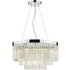 Dar Lighting Giovana 5 Light Ceiling Pendant Light In Polished Chrome Finish With Clear Glass