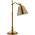 Dar Lighting Kempten Adjustable Task Lamp In Antique Brass Finish