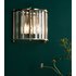 Dar Lighting Kiran 2 Light Glass Wall Light In Natural Brass Finish KIR0935