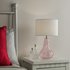 Dar Lighting Kristina Pink Glass Table Lamp With Shade KRI4203