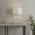 Dar Lighting Kristina Clear Glass Table Lamp With Shade KRI4208