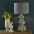 Dar Lighting Lorelai Ceramic Table Lamp In Grey With Shade