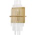 Dar Lighting Lukas 2 Light Wall Light In Gold Finish With Glass Rods
