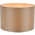 Dar Lighting Lyris Taupe Cotton Drum Shade 30cm