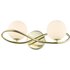 Dar Lighting Lysandra 2 Light Wall Light In Polished Gold With Opal Glass