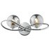 Dar Lighting Lysandra 2 Light Wall Light Polished Chrome With Smoked Glass
