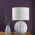 Dar Lighting Mavis Ceramic Table Lamp in Cream With Shade