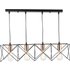 Dar Lighting 4 Light Bar Ceiling Pendant Light In Black Finish With Copper Detail