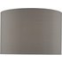 Dar Lighting Mubina Grey Faux Silk Drum Shade 30cm