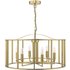 Dar Lighting Myka 6 Light Cage Ceiling Pendant Light In Bronze Finish