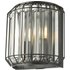 Dar Lighting Naeva 2 Light Crystal Glass Wall Light In Matt Black Finish NAE0922