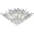 Dar Lighting Nimbus 5 Light Flush Ceiling Light In Polished Chrome With Crystal Glass