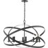 Dar Lighting Nitya 8 Light Ceiling Pendant Light In Matt Black Finish