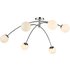 Dar Lighting Puglia 6 Light Semi Flush Ceiling Light In Polished Chrome Finish With Opal Glass