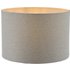 Dar Lighting Pyramid Grey Linen Drum Shade 25cm