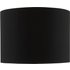 Dar Lighting Roja Black Cotton Drum Shade 24cm ROJ1022