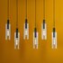 Dar Lighting Ruben 6 Light Ceiling Bar Pendant Light In Satin Black With Ribbed Glass RUB0622