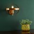 Dar Lighting Symbol Wall Light In Mottled Copper Finish