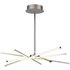 M5913 Star Dimmable LED Medium Ceiling Pendant Light In Silver And Chrome - Dia: 710mm