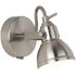 Modern Retro Satin Silver 1 Light Single Wall Spot light Fitting