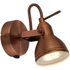 Retro/Industrial Antique Brushed Copper Single 1 Way Wall Spot Light - LED Compatible