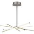 M5915 Star LED Medium Ceiling Pendant Light In Silver And Chrome - Dia: 710mm