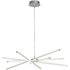 M5911 Star LED Large Ceiling Pendant Light In Silver And Chrome - Dia: 1030mm