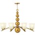 HK/ZELDA8 VS Vintage Brass Zelda 8 Light Chandelier with Glass Shades
