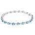 Blue Topaz Stella Infinite Tennis Bracelet in 9ct White Gold