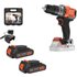 Black and Decker BCD383 18v Cordless Combi Drill 2 x 1.5ah Li-ion Battery Charger Case