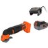 Black and Decker BDCOS18 18v Cordless OIS Oscillating Multi Tool 1 x 4ah Li-ion Battery Charger No Case with Accessories