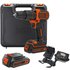 Black and Decker BCD700S 18v Cordless Combi Drill 2 x 1.5ah Li-ion Battery Charger Case