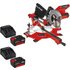 Einhell TE-SM 36/210 36v Cordless Sliding Mitre Saw 210mm 2 x 4ah Li-ion Twin or Dual Battery Charger No Case