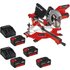 Einhell TE-SM 36/210 36v Cordless Sliding Mitre Saw 210mm 4 x 4ah Li-ion Twin or Dual Battery Charger No Case