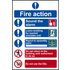 Scan Fire Action Procedure Sign 200mm 300mm Standard