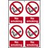 Scan No Smoking Sign Pack of 4 100mm 150mm Standard