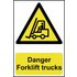 Scan Danger Forklift Trucks Sign 200mm 300mm Standard