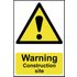 Scan Warning Construction Site Sign 200mm 300mm Standard