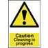 Scan Caution Cleaning In Progress Sign 200mm 300mm Standard