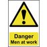 Scan Danger Men At Work Sign 200mm 300mm Standard