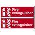 Scan Fire Extinguisher Sign Pack of 2 300mm 100mm Standard