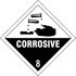 Scan Corrosive 8 Sign 100mm 100mm Standard