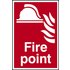 Scan Fire Point Sign 200mm 300mm Standard