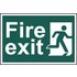 Scan Fire Exit Running Man Sign 300mm 200mm Standard