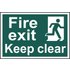 Scan Fire Exit Keep Clear Sign 300mm 200mm Standard