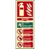 Scan Water Fire Extinguisher Sign 75mm 200mm Photoluminescent
