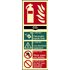 Scan CO2 Fire Extinguisher Sign 75mm 200mm Photoluminescent