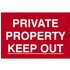 Scan Private Property Keep Out Sign 300mm 200mm Standard