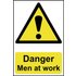 Scan Danger Men At Work Sign 400mm 600mm Standard